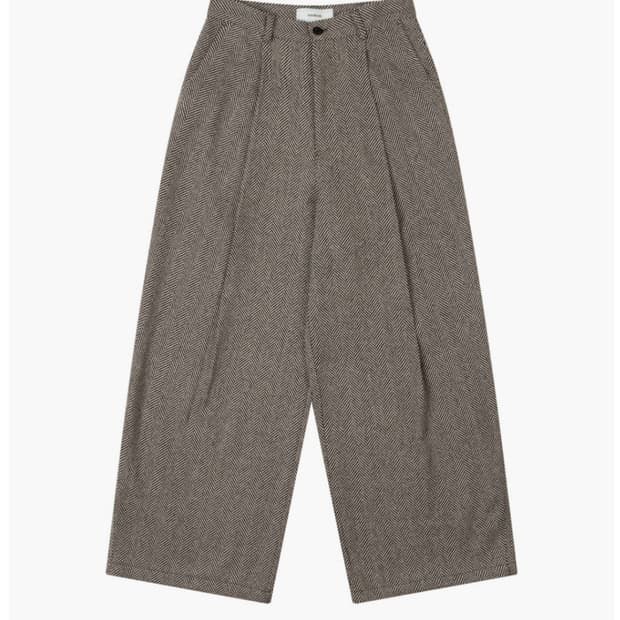 구매) 웨이비니스 원턱 헤링본 팬츠 월넛 브라운 트라우저