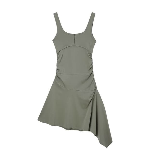 LCDC 뷔스티에 디테일 져지 드레스