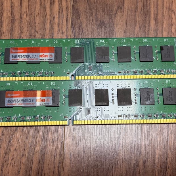 EK메모리 DDR3 8GB PC3-12800U 데스크탑 RAM