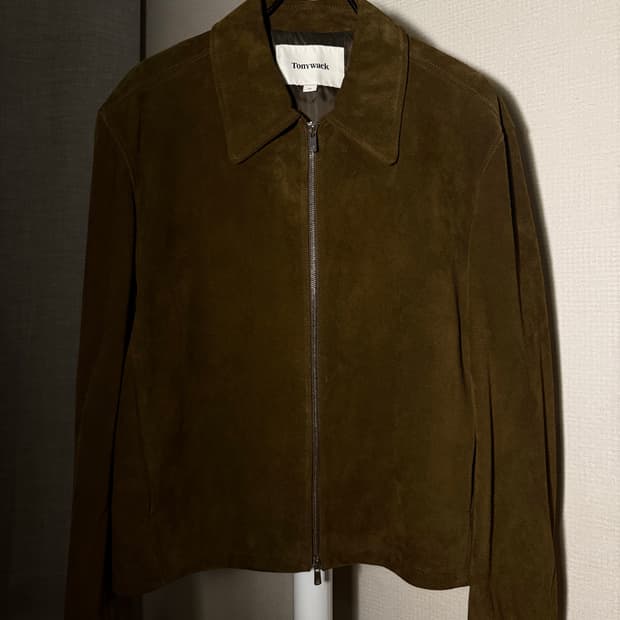 토니웩 스웨이드 지퍼 블루종 자켓