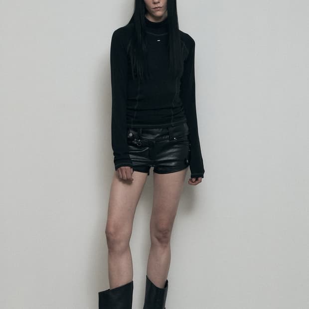 Motorcycle leather shorts