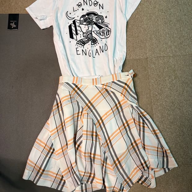 Vivianne westwood  체크패턴 레이온스커트 