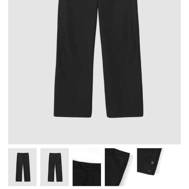 jeongli twill dart trouser (black)