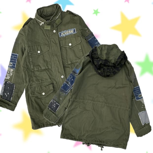 🤎에고이스트 보헤미안 카키 패치워크 야상🤎자켓 아우터 밀리터리