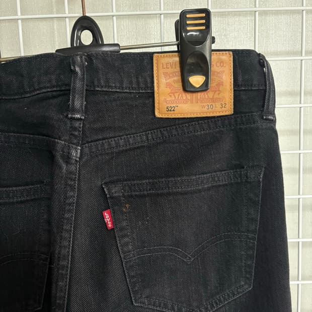 리바이스 522 블랙 데님 30x32