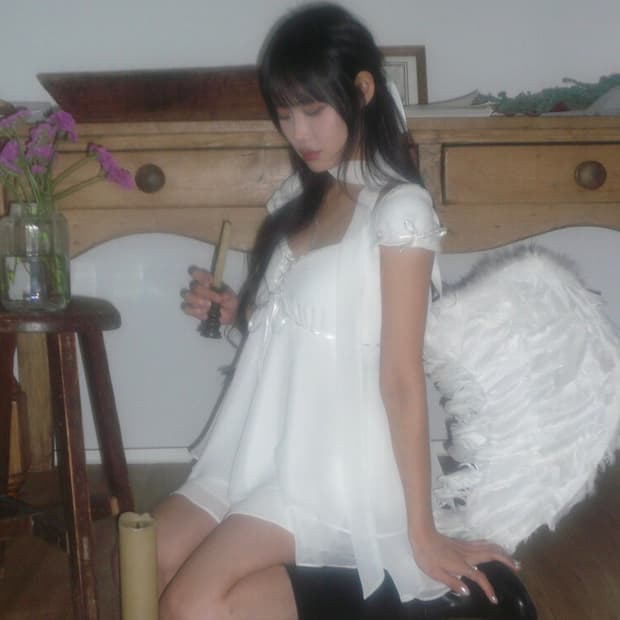 엔젤넘버555 스노우 엔젤 블라우스