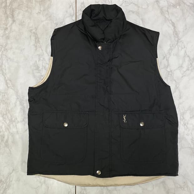 입생로랑 리버시블 양면 패딩조끼 105