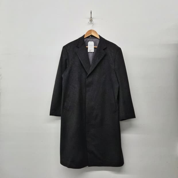  캐시미어 100% 기본 블랙 코트 남녀공용 M