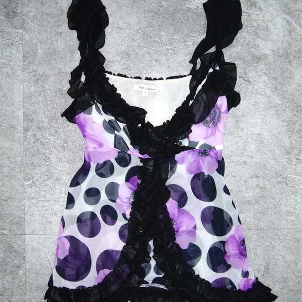 Flower Dots Sleeveless Top