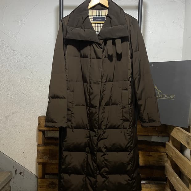 빈티지 버버리 다운 롱패딩