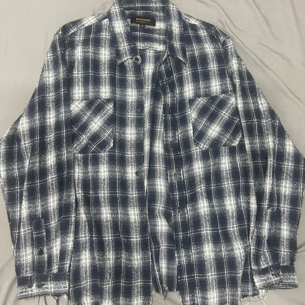 블랙아웃 보로 셔츠 M사이즈