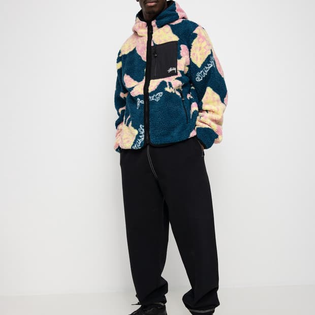 Stussy floral fleece Sherpa