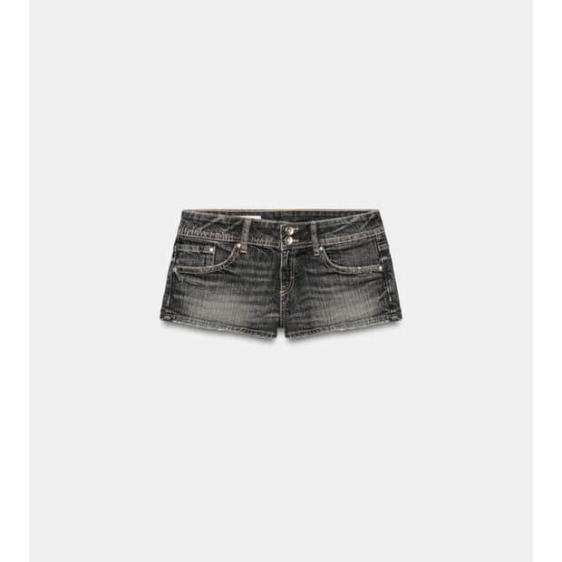 자라 TRF 로우라이즈 미니 데님 쇼츠 Zara