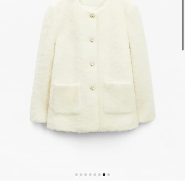 미쏘 부클 라운드넥 롱 자켓