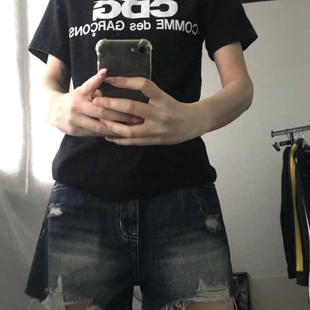 꼼데가르송 블랙 반팔티셔츠
