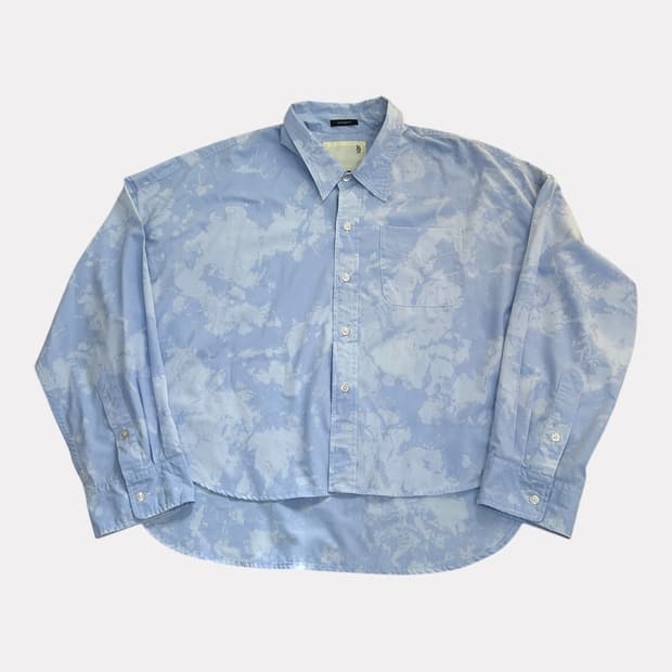 R13 알써틴 구름 패턴 오버핏 셔츠