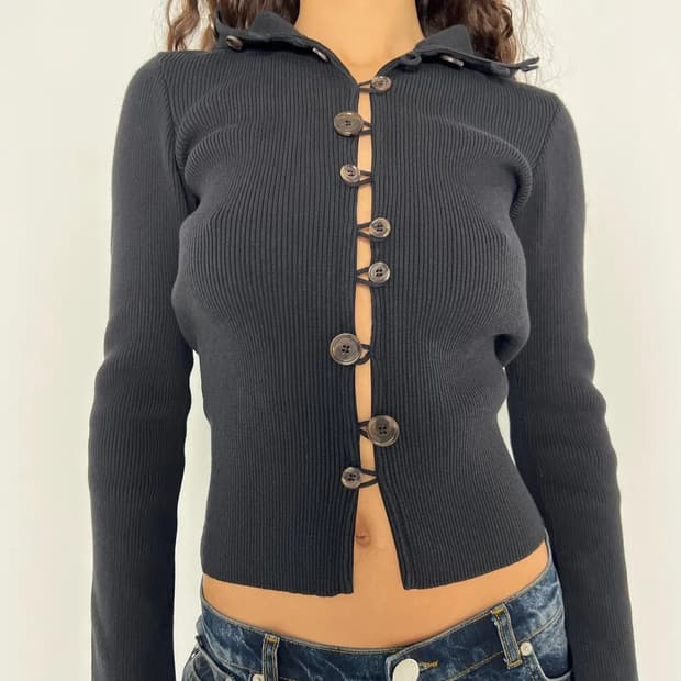 kernemilk looney cardigan black - size1