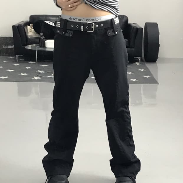 Jpn Black Poly Pants