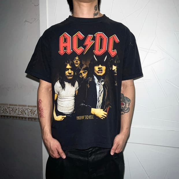 ACDC 00s 01년도 밴드티 락티 빈티지 반팔 티셔츠