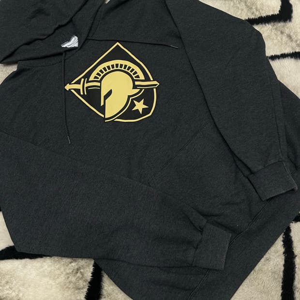 [2XL]챔피온 아미 블랙 나이츠 앰블럼 후드/다크그레이