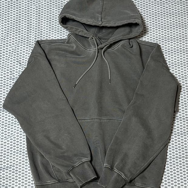 프리즘웍스 피그먼트 다잉 후드티 차콜 M