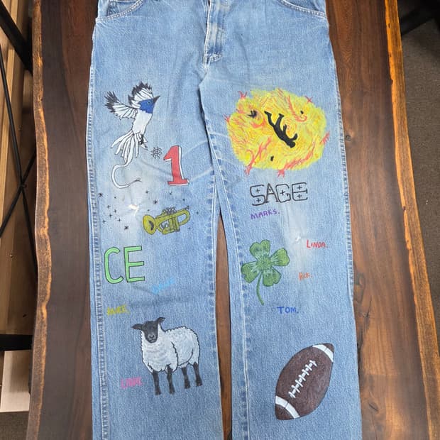 디키즈 핸드드로잉 데님팬츠