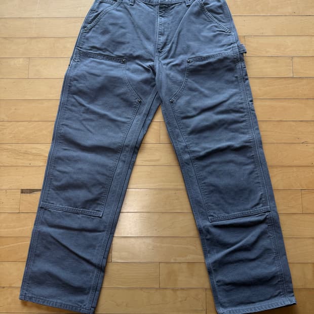 빈티지 칼하트 더블니 차콜 그레이34x32