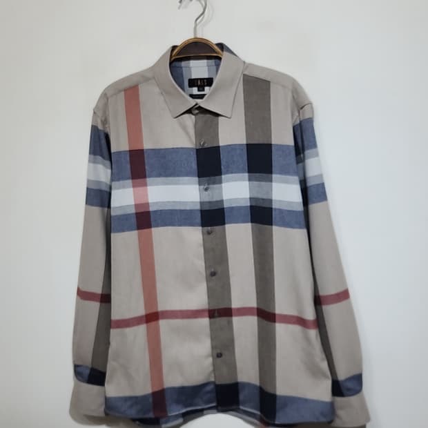 (100) 닥스 남방 체크 셔츠 캐주얼 