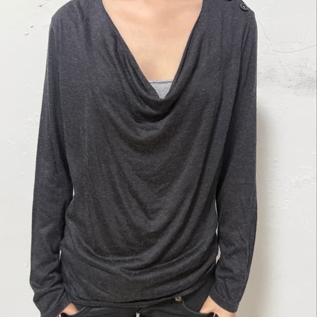 Katharine Hamnett drape long sleeve