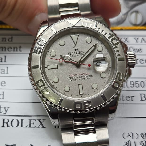 롤렉스 요트마스터 16622 그레이다이얼 PT베젤 (감정서 포함)