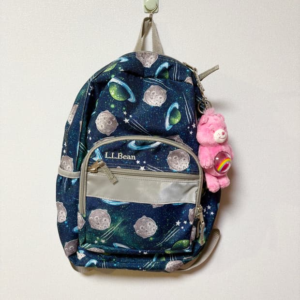 L.L Bean 일본 빈티지 우주 백팩 y2k 가방 별 무늬 도트 체크 