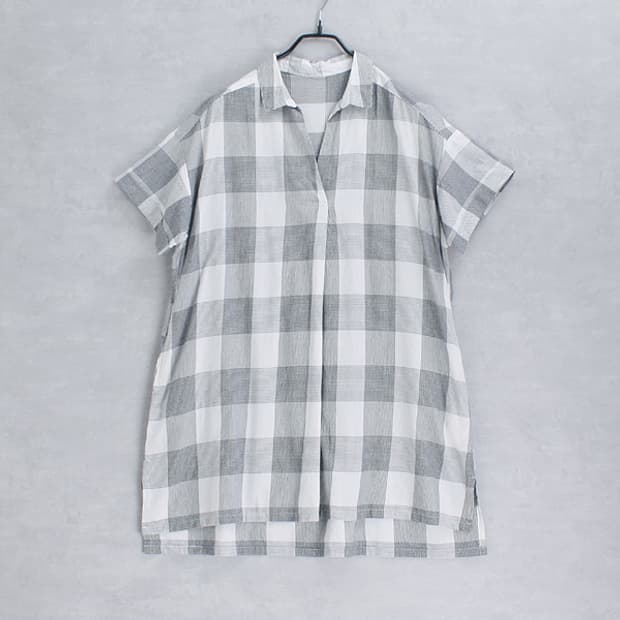 Live in comfort _ check cotton tunic