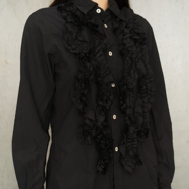 24aw 꼼데가르송 꼼데가르송 프릴 블라우스 s