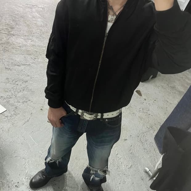 M) Colza nylon ma-1 bomber jacket