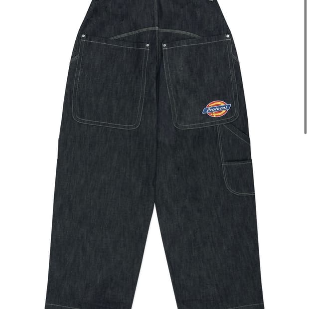 프로토콜인덱스 배기 데님 팬츠 인디고 블루