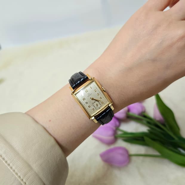 오메가시계 14k피드 남녀공용 장품 수동감기