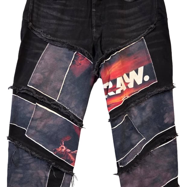 G-Star 블랙 데님 패치 워크 팬츠(W28/L30)택없음/디피용