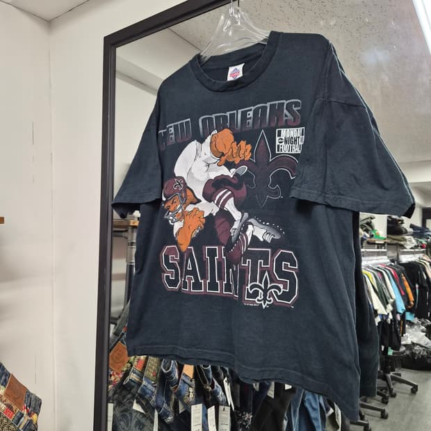 90s NEW ORLEANS SAINTS 빈티지 반팔 티셔츠
