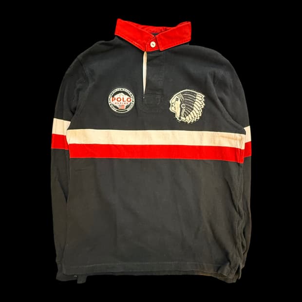 폴로 랄프로렌 폴로 알파인 인디언 헤드 럭비 셔츠