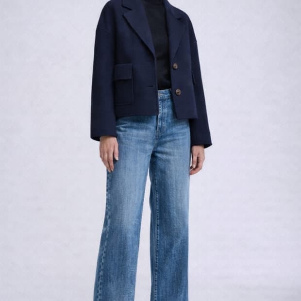 (다크네이비색상 판매) 마쥬 간절기 숏코트 2사이즈