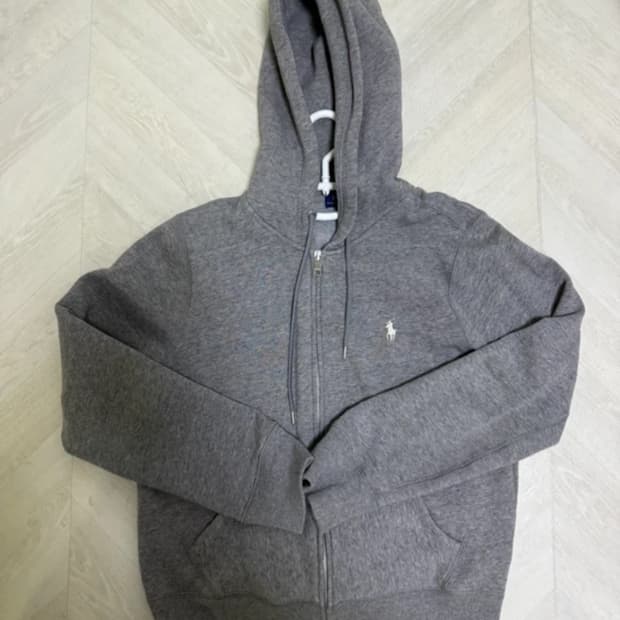 폴로 후드집업 그레이 여성.