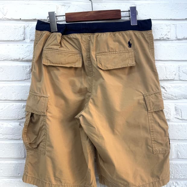 폴로 베이지 하프 카고팬츠