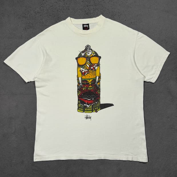 00's Stussy x Mark Ward 하이 글로스 원 달러 반팔