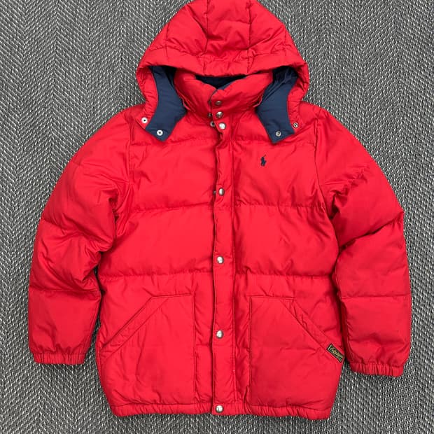 폴로 패딩 레드