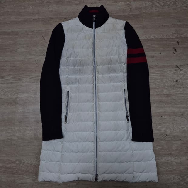 JDX 여성 골프웨어 하이브리드 니트 덕다운 경량 롱패딩 S(90)