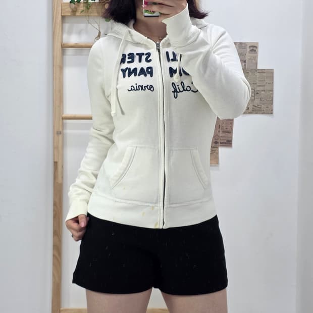 [프립]S/딱붙핏 홀리스터 후드집업 아이보리