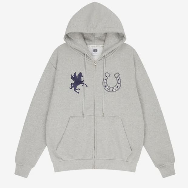 새상품)) 러브이즈트루 그레이 후드집업