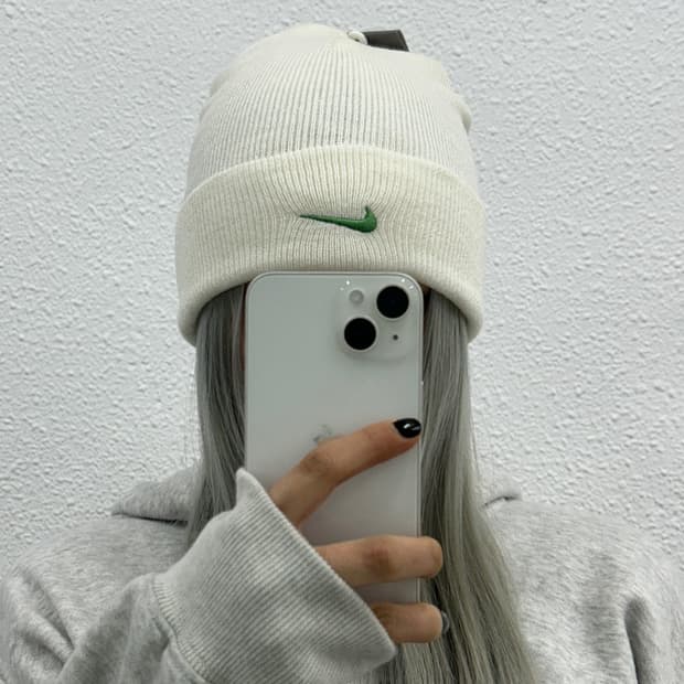 나이키 90's 그린스우시 화이트 비니