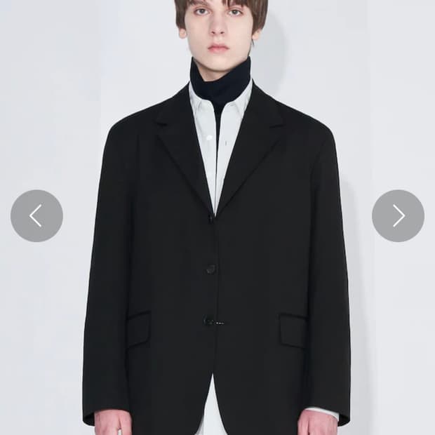 오라리 22FW 싱글 블랙 자켓