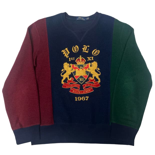 폴로 랄프로렌 멀티컬러 플리스맨투맨 M